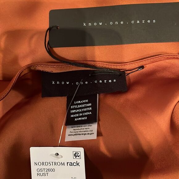 Know One Cares Rust Asymmetric Neckline One Shoulder Top  Sz Lg  NWT - Picture 7 of 10